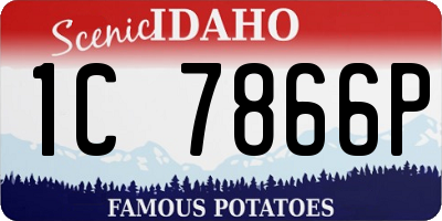 ID license plate 1C7866P