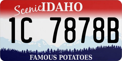 ID license plate 1C7878B