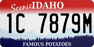 ID license plate 1C7879M