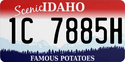 ID license plate 1C7885H
