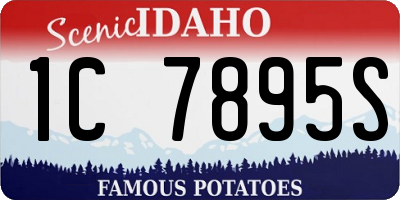 ID license plate 1C7895S