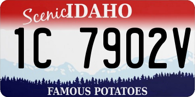 ID license plate 1C7902V