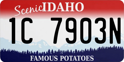 ID license plate 1C7903N