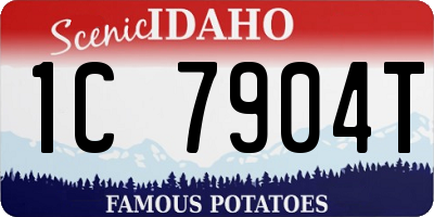 ID license plate 1C7904T