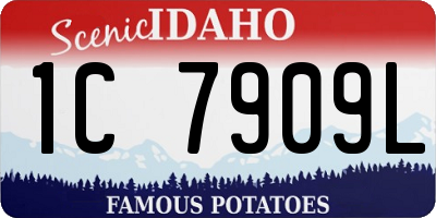 ID license plate 1C7909L