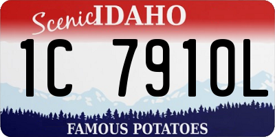 ID license plate 1C7910L