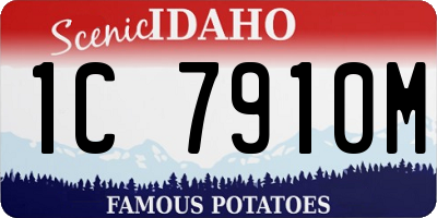 ID license plate 1C7910M