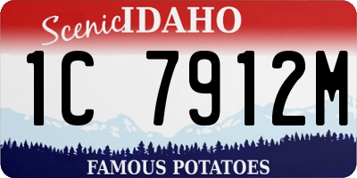ID license plate 1C7912M