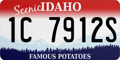 ID license plate 1C7912S