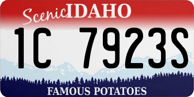 ID license plate 1C7923S