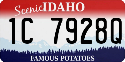 ID license plate 1C7928Q