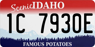 ID license plate 1C7930E