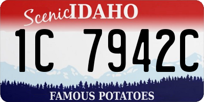 ID license plate 1C7942C