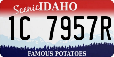 ID license plate 1C7957R