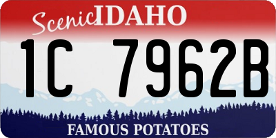 ID license plate 1C7962B