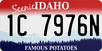 ID license plate 1C7976N