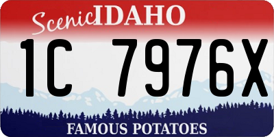 ID license plate 1C7976X