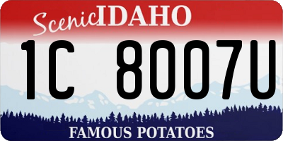 ID license plate 1C8007U