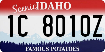 ID license plate 1C8010Z