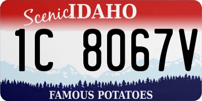 ID license plate 1C8067V