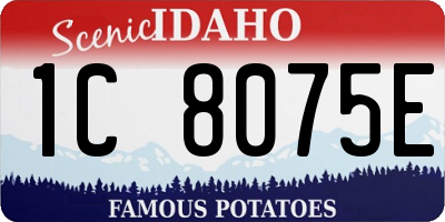ID license plate 1C8075E