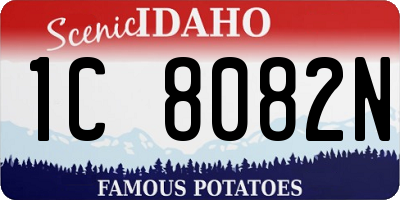 ID license plate 1C8082N