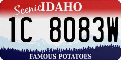 ID license plate 1C8083W