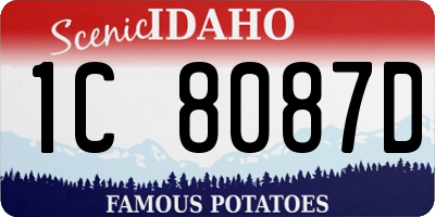 ID license plate 1C8087D