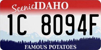 ID license plate 1C8094F