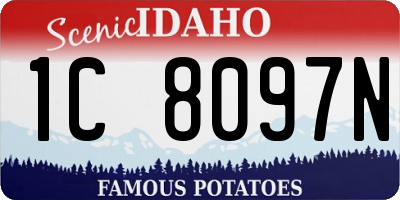 ID license plate 1C8097N