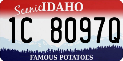 ID license plate 1C8097Q