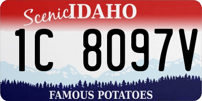 ID license plate 1C8097V