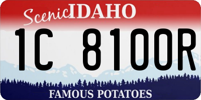 ID license plate 1C8100R