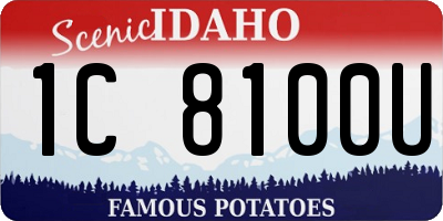 ID license plate 1C8100U