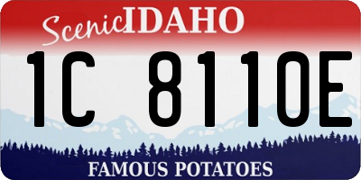 ID license plate 1C8110E