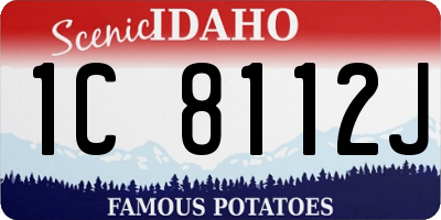 ID license plate 1C8112J