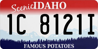 ID license plate 1C8121I