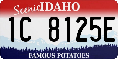 ID license plate 1C8125E