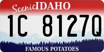 ID license plate 1C8127Q