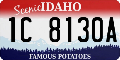 ID license plate 1C8130A