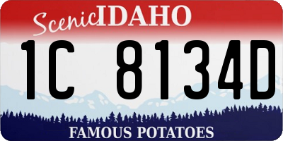 ID license plate 1C8134D