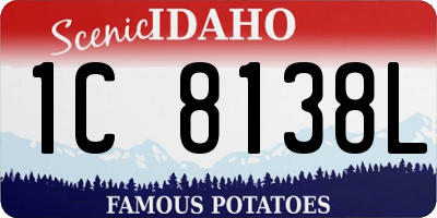 ID license plate 1C8138L
