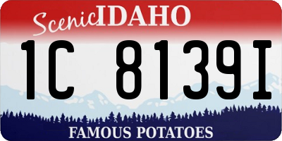 ID license plate 1C8139I