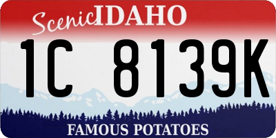 ID license plate 1C8139K