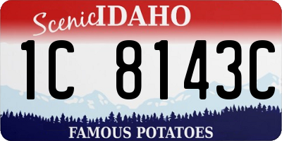 ID license plate 1C8143C