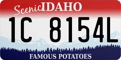 ID license plate 1C8154L