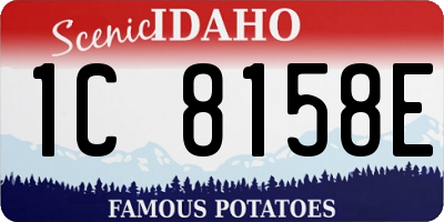 ID license plate 1C8158E
