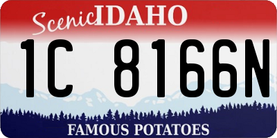 ID license plate 1C8166N