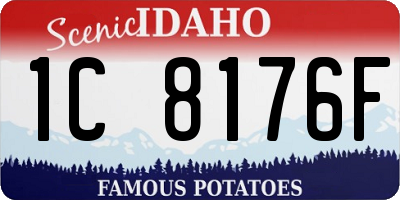 ID license plate 1C8176F