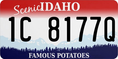 ID license plate 1C8177Q